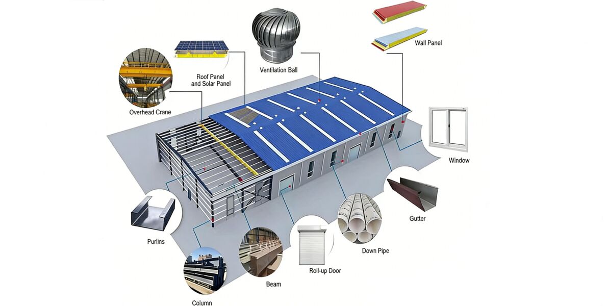 Armazém de aço da casa pré-fabricada