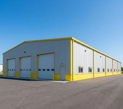 Construção industrial do armazém de aço modular pré-fabricado moderno com revestimento do painel sanduíche