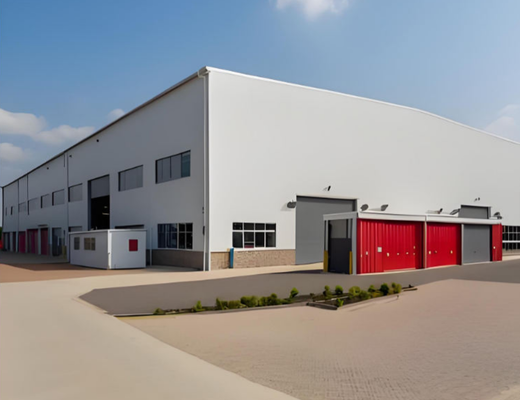 Edifício de armazenamento modular pré-fabricado industrial da estrutura leve do armazém do centro logístico da construção de aço